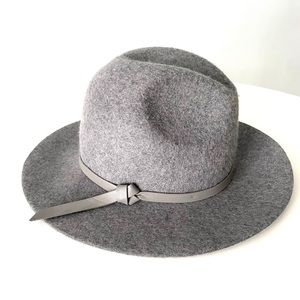 NWT Banana Republic Fedora Felt Hat Grey